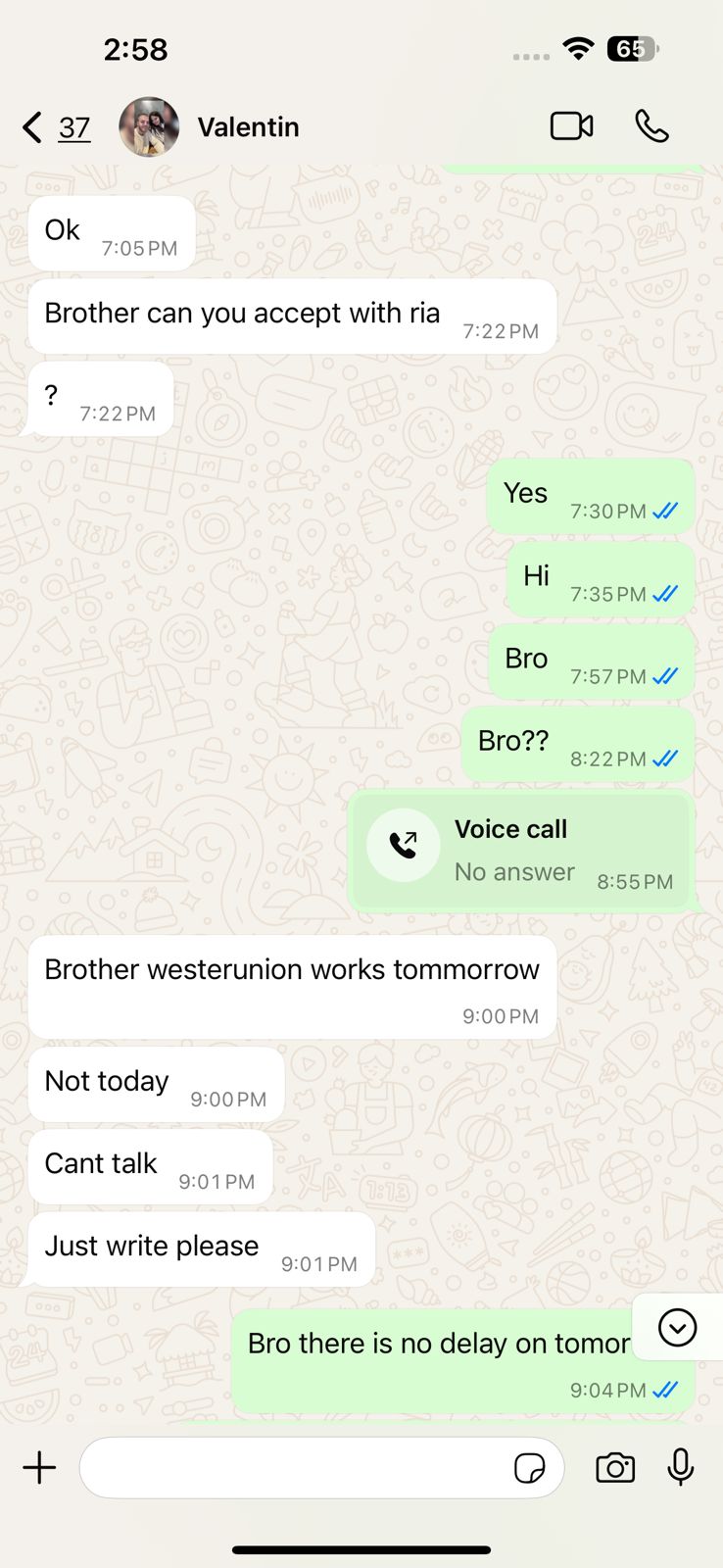 WhatsApp Scam Conversation 2